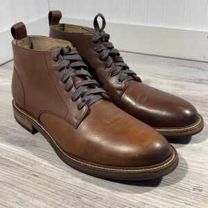 Banana Republic Ortholite Arley Chukka Mens US 10M Brown Leather Round Toe Boots